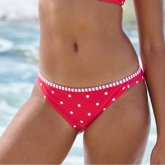 Chic Lascana Red Polka Dot Bikini Set - Picture 3 of 6